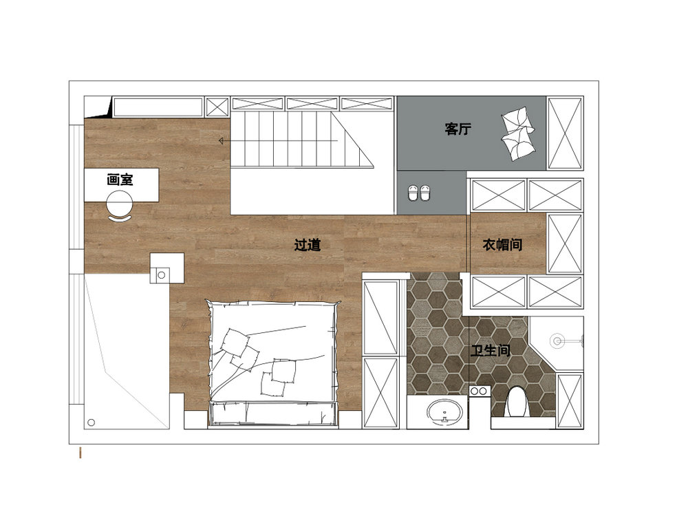 復地海上?，F(xiàn)代風格loft裝修效果圖
