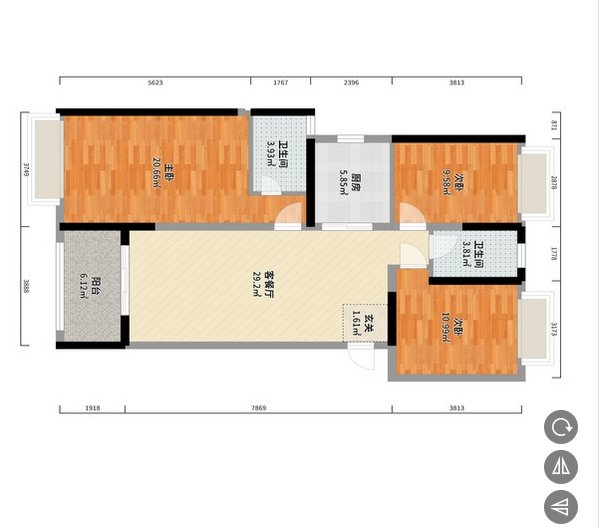 武漢保利和光晨樾115平戶型的裝修設(shè)計(jì)方案